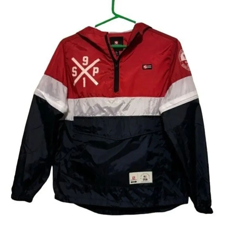 SouthPole Size Youth Large 14-16 Hooded Pullover Zipper Lightweight Jacket